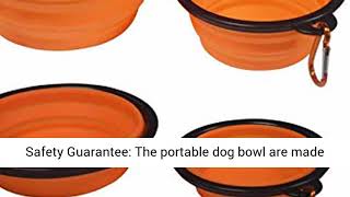 Collapsible Dog Bowl, Portable Silicone Dog Food