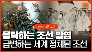 [MHIO 8-10 요약본] (78분) 몰락하는 조선 말엽, 급변하는 세계 정체된 조선 몰아보기💗