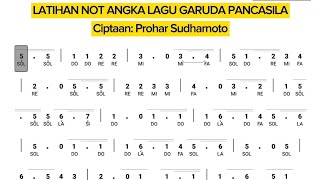 LATIHAN NOT ANGKA LAGU GARUDA PANCASILA, CIPT: PROHAR SUDHARNOTO