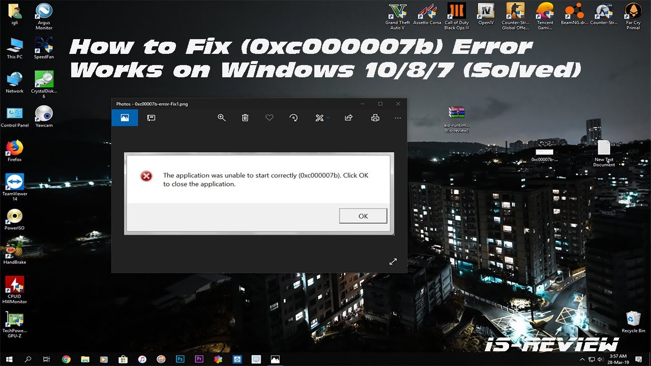 How To Fix (0xc000007b) Error Works On Windows 10/8/7 (Sloved) - YouTube