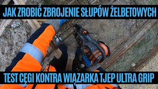 Tying reinforcing steel bars (rebar) | Test cęgi kontra wiązarka Tjep ultra grip | Budujemy 70 m2