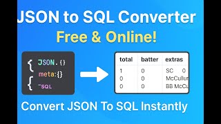 Json to sql database 🔥