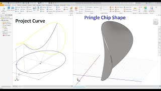 Autodesk inventor Create Curved Solid Body With Project Curve Exercise 58