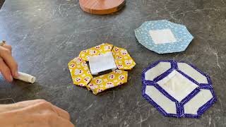 English paper piecing on the GO! - Camping and sewing