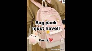 School bag must have!💗Part 2🌷#shorts #viral #trending #school #cute  #ytshorts