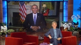 Ellen Checks in on Pres. Barack Obama