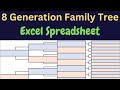 Create An 8-Generation Family Tree In Excel