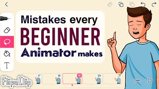 Flipaclip tutorial | Animate Smooth Motion- 4 Mistakes Beginner Animators make