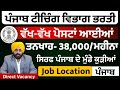 Punjab Teaching & Non Teaching Recruitment 2024|Punjab Govt jobs Nov 2024|Punjab bharti Nov 2024