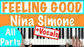 How to play FEELING GOOD - Nina Simone Piano Accompaniment Tutorial