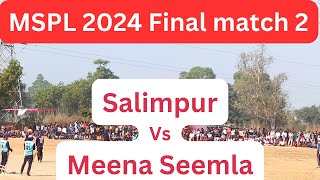 MSPL 2024 Final match Second Inning। SALIMPUR VS MEENA SEEMLA | MSPL Tournament  Final Match