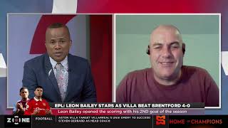 EPL: Leon Bailey stars as Villa beat Brentford 4-0, Chelsea 1-1 Manchester United