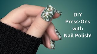 DIY Press On Nails With Nail Polish | Non-traditional Winter Nails