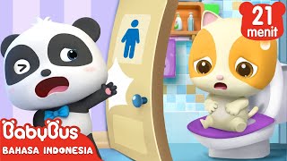 Bayi Kucing Timi Belajar Menggunakan Toilet Sendiri | Lagu Anak-anak | BabyBus Bahasa Indonesia