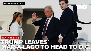 Trump and Melania leave Palm each and head to D.C.