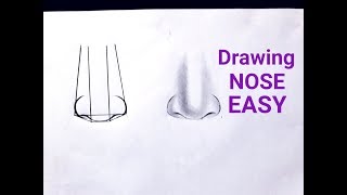 How to draw a nose easy step by step for beginners Drawing nose easy step by step tutorial