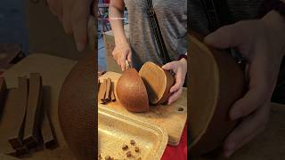 Do You Know This Brown Fruit? - Taiwanese Street Food - Brown Fruit Cutting