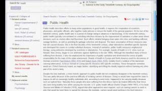 Credo Reference - Searching for an article using a concept map