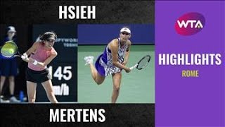 Elise Mertens vs. Hsieh Su-wei | 2020 Rome First Round | WTA Highlights