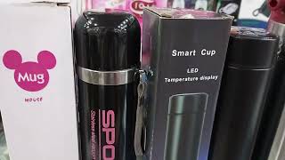 Temperature Display Vacuum Insulated Water Bottle 500ML Smart Sport Bottle Thermal Led