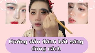 CÁCH ĐÁNH HIGHLIGHT, ĐÁNH BẮT SÁNG, HƯỚNG DẪN ĐÁNH BẮT SÁNG ĐÁNH CÁCH (MAKEUP TIPS) HỌC TRANG ĐIỂM