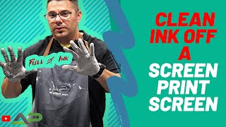 How to Clean Screen Print Ink | Screen Printing for beginners Clean Ink With Press Wash DIY Tutorial