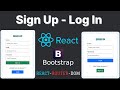 Create Sign Up and Log In Form Page using React, Bootstrap and React-Router-Dom
