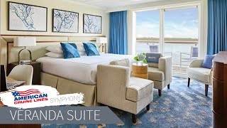 American Symphony | Veranda Suite Walkthrough Tour & Review 4K | American Cruise Lines