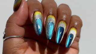 Born Pretty cat eye gels | 5Angeles tips | Memnails recreation 😻