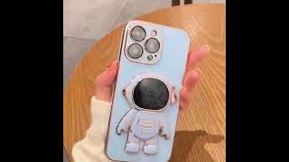 Luxury Astronaut Phone Case For iphone Shockproof Silicone Kickstand Cover