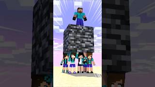 Steve Team Vs Herobrine Team - Race with Big Bedrock #shorts #friendship #minecraft #helpherobrine