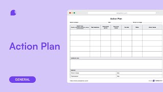 How to use action plan template?