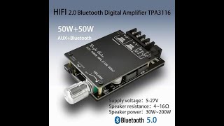 Wuzhi Audio Hi-Fi Power Amplifier 50Wx2 TPA3116 (Bluetooth Connection)