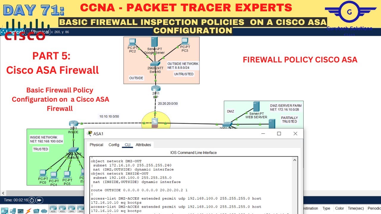 CCNA DAY 71: Basic Firewall Inspection Policies Configuration Using ...