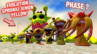 NEW ALL PHASES 1-10 EVOLUTION SPRUNKI SIMON YELLOW IN GARRY'S MOD!