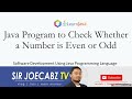 Java Program to Check Whether a Number is Even or Odd