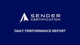 Validity Sender Certification: Daily Performance Report