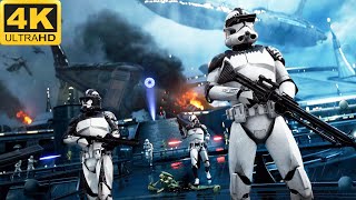 BATTLE OF KAMINO: Clone Troopers vs CIS Battle Droids - Star Wars: Battlefront 2