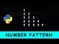 Python Program To Print Number Pattern in Right Triangle Shape | 03