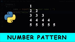 Python Program To Print Number Pattern in Right Triangle Shape | 03