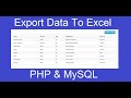 Export MySQL Table Data to Excel with PHP - PHP Project