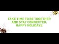 Take time to be together this festive season!