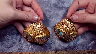 👍Ethnic, warm earrings - unique and easiest technique! You will learn clearly here👆👆👆