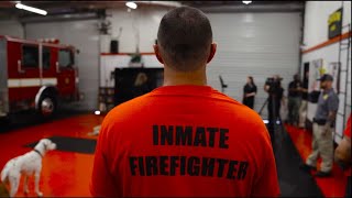 In a quarter of Georgia counties, trained prison inmates are firefighters on the job