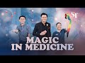 Healthcare workers bringing magic tricks into patient treatment