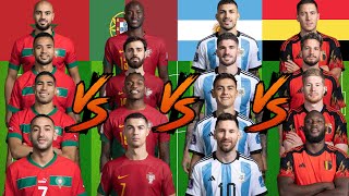Morocco & Portugal VS Argentina & Belgium 💥NATİONAL TEAMS ULTRA VS  🔥💪
