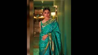 bollywood top10 actress 🥰 in silk saree look #bollywood reels #shorts  #trending #video😍