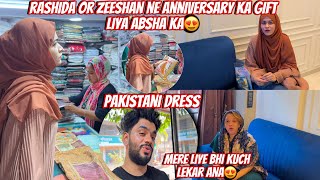 Rashida Or Zeeshan Ne Anniversary Ka Gift Liye Absha Ka 😍| Sabse Best Dress | Zeeshan \u0026 Abresh