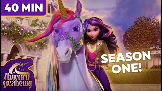 Unicorn Academy FULL SEASON 1! 🌈 (in 40 minutes) | Cartoons for Kids