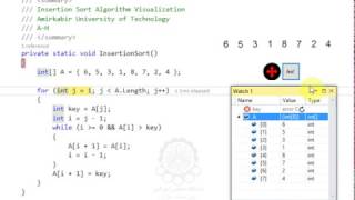 Insertion Sort Algorithm Visualization with Code